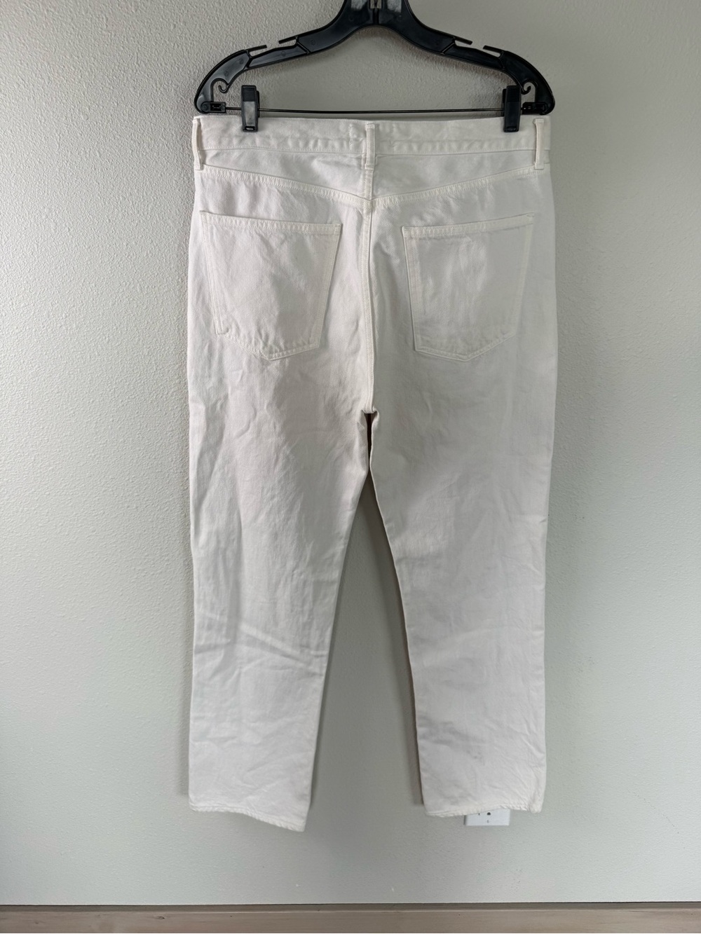 AGOLDE Lana Mid Rise Full Length Straight Leg Jean Drum Off White Denim Women 30 - Picture 8 of 11